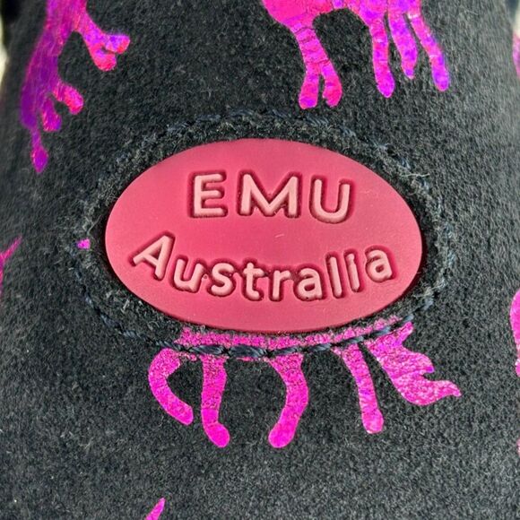 EMU Australia Girls Boots Sz K3 Rainbow Unicorn Brumby Mid-calf Serpa Lining - Picture 2 of 11